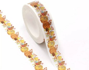 Autumn Washi Tape - Masking Tape, Pumpkin, Halloween, Crafting Tape, Planner, Journal, 10 metres