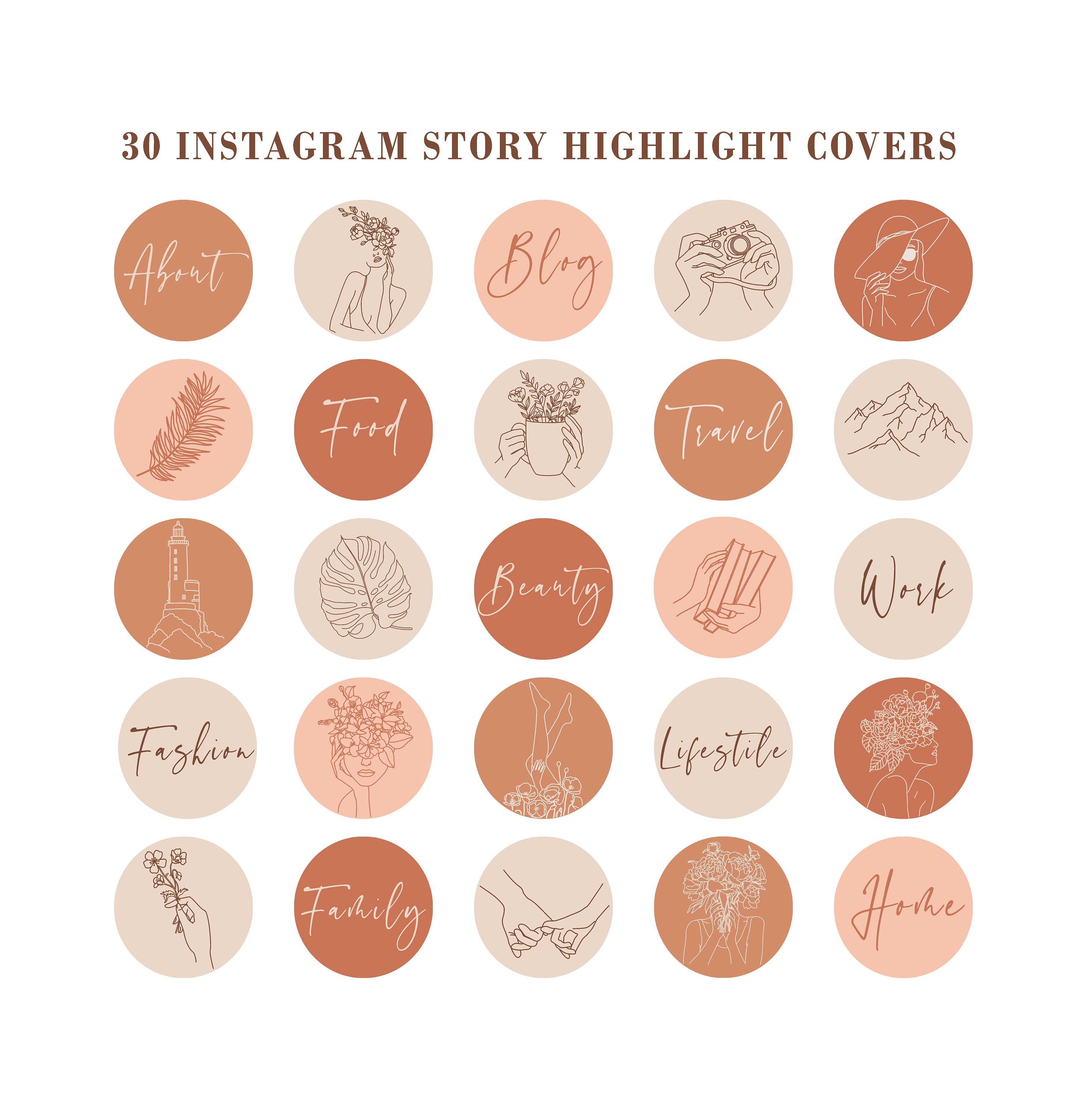 30 Boho Instagram Highlight Cover Icons Instagram Highlight | Etsy