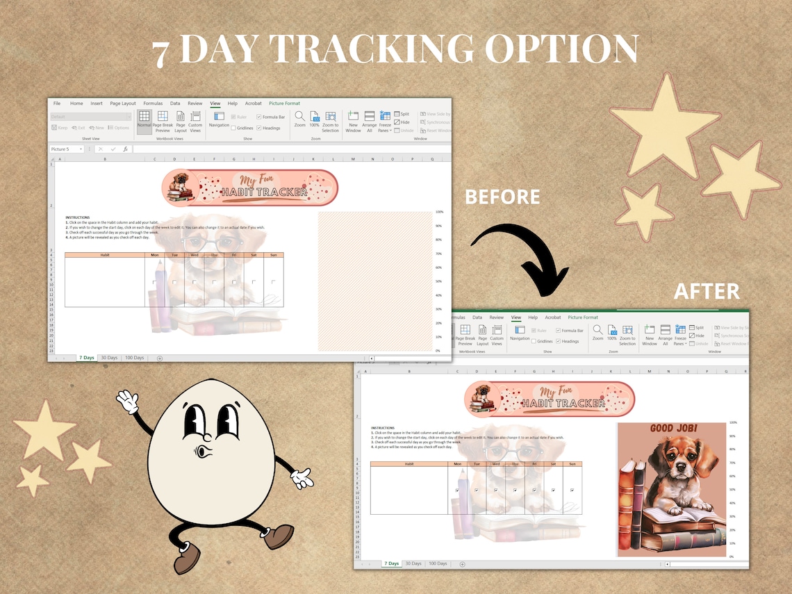 Fun Habit Tracker Spreadsheet| Excel Habit Tracking Speadsheet| Weekly ...
