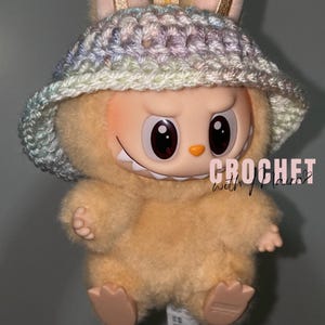 Crochet Labubu Bucket Hat | READY TO SHIP | fits V1-V3 | Handmade Accessory