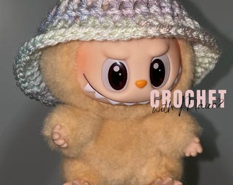 Crochet Labubu Bucket Hat | READY TO SHIP | fits V1-V3 | Handmade Accessory