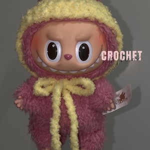 Crochet Labubu Bonnet | READY TO SHIP | fits V1-V3 | Handmade Accessory