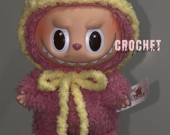 Crochet Labubu Bonnet | READY TO SHIP | fits V1-V3 | Handmade Accessory