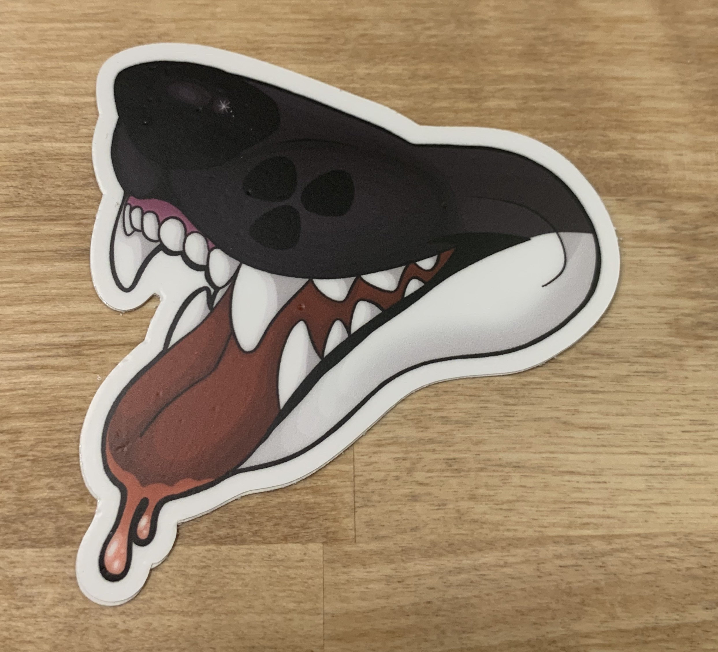 Wolf Jaw Sticker Etsy