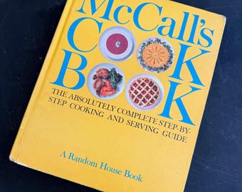 Vintage McCall's Cook Book 1963 Hardcover Yellow Edition, Retro Mid Century Cookbook, Classic 1960s Recipe Book Kitchen Décor