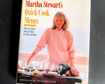 Vintage First Edition Martha Stewart Quick Cook Meals Cookbook Hardcover 1988