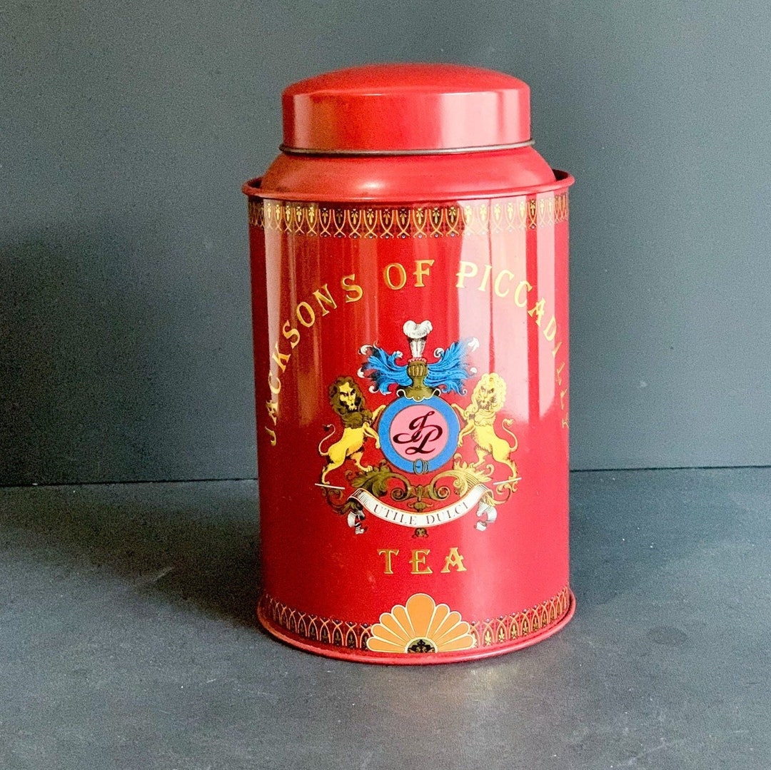 Vintage Souvenir Tin Tea Box From Jacksons of Piccadilly Etsy