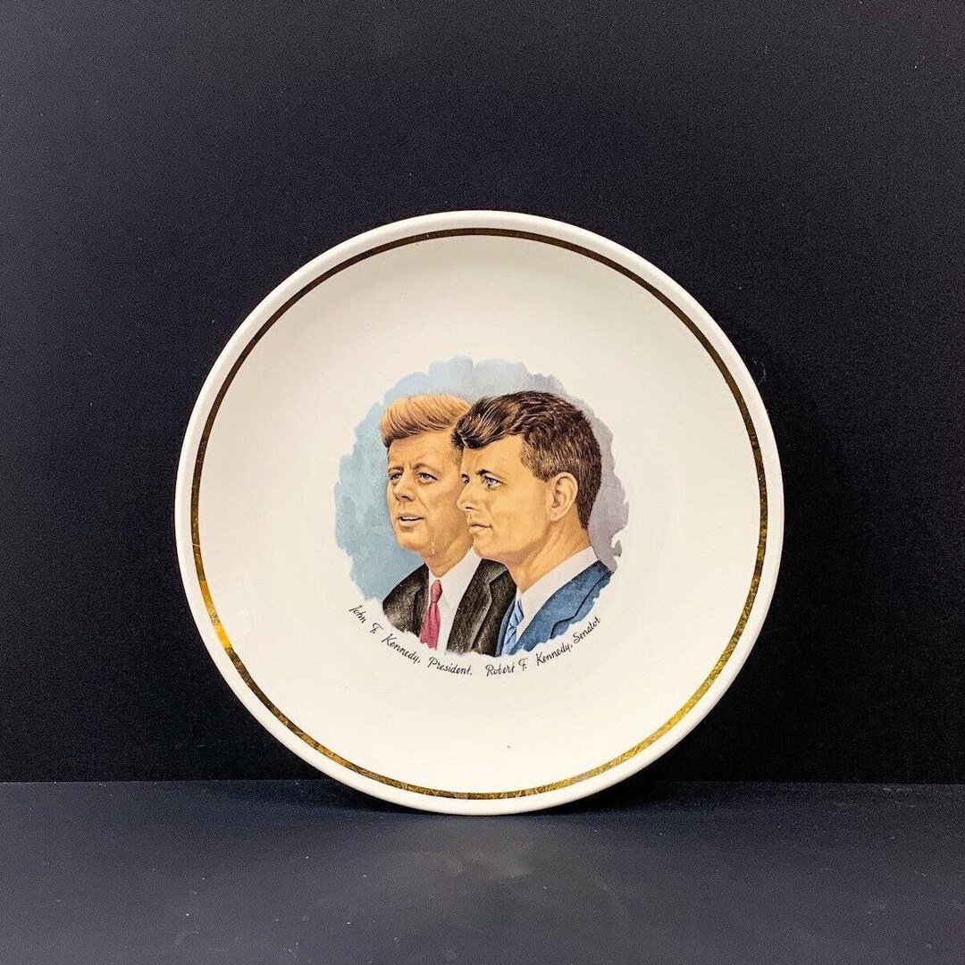 Vintage JFK & RFK Souvenir Plate: Presidential Memorabilia - Etsy