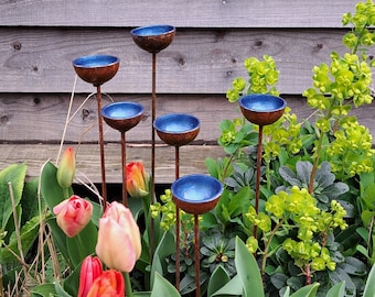 Bee Waterer, Estaciones de agua para abejas, Juego de tres tazas, Decoración de esculturas de jardín