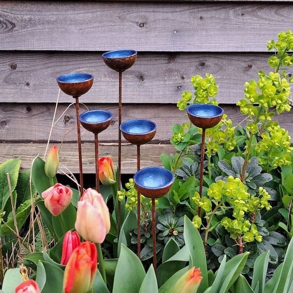 Bee Waterer, Bee Water stations, set of three cups Garden Sculpture