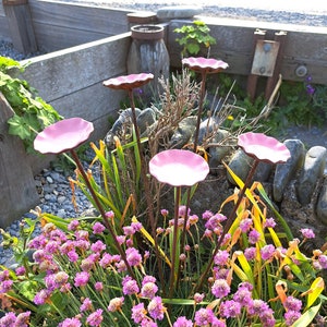 Butterfly Puddler. Butterfly and Bee feeding stations. Set of three Garden Sculpture Décor