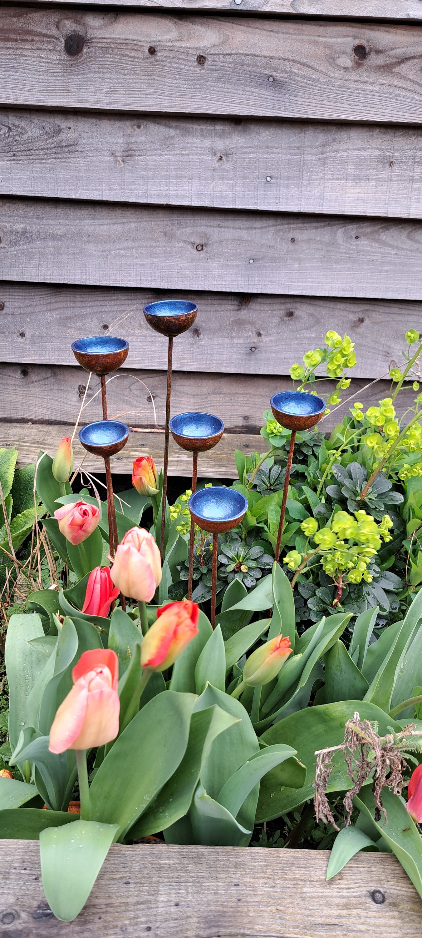 Bee Waterer, Bee Water stations, set of three cups Garden Sculpture