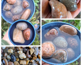 Guijarros de río para vasos de agua de jardín y mini estanques