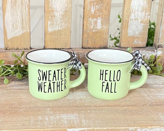 Farmhouse Mini Fall Espresso Mug, Fall Mugs, Fall Decor, Fall Tiered Tray Decor, Sweater Weather, Hello Fall, Mini Espresso Mugs