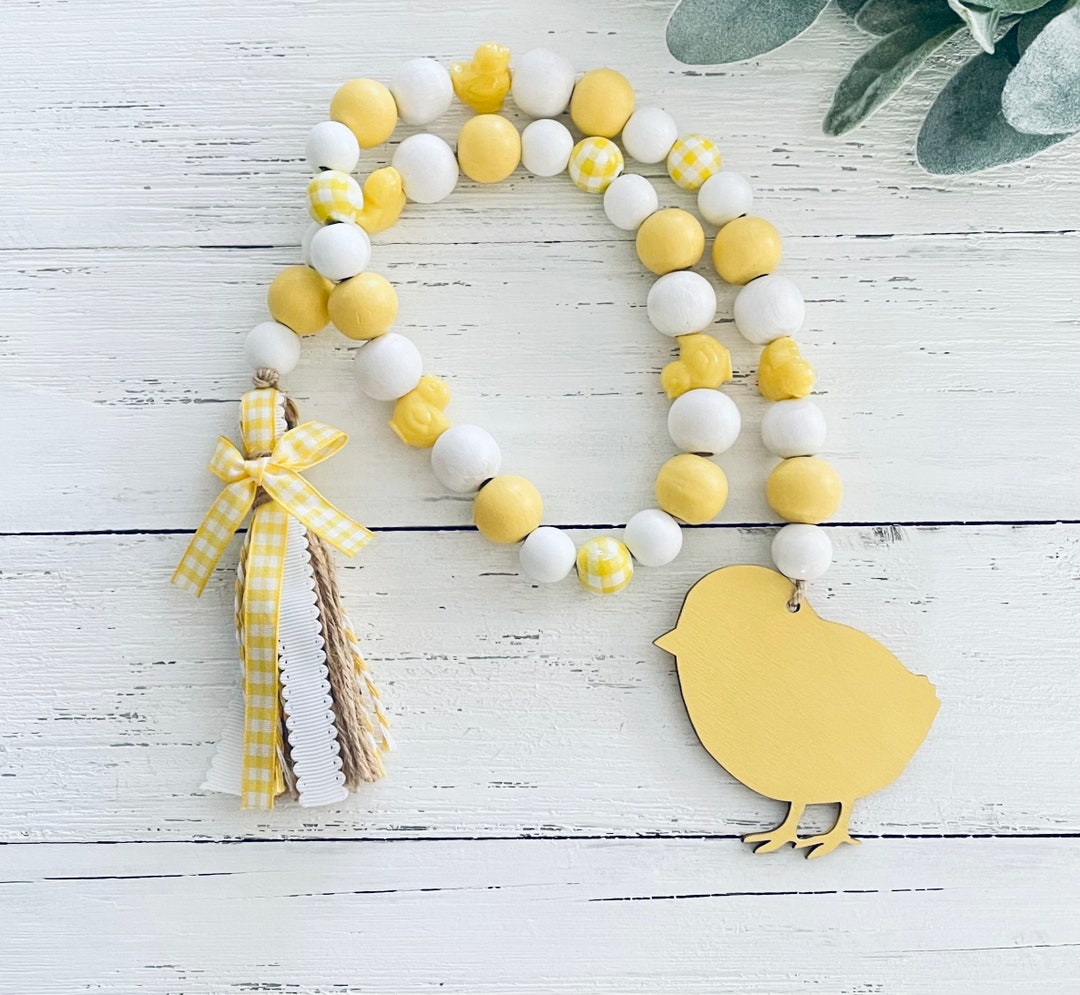Farmhouse Easter Garland, Baby Chick Garland, Farmhouse Easter Decor