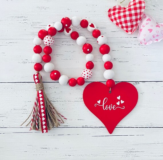 Ghirlanda Cuori Feltro 2 Metri Decorazioni San Valentino 12 Pezzi