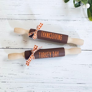 Thanksgiving Decor, Thanksgiving Rolling Pins, Fall Decor, Turkey Day, Thanksgiving Tiered Tray Decor, Farmhouse Decor, Happy Thanksgiving