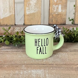 Farmhouse Mini Fall Espresso Mug, Fall Mugs, Fall Decor, Fall Tiered Tray Decor, Sweater Weather, Hello Fall, Mini Espresso Mugs image 3