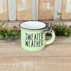 Farmhouse Mini Fall Espresso Mug, Fall Mugs, Fall Decor, Fall Tiered Tray Decor, Sweater Weather, Hello Fall, Mini Espresso Mugs image 2