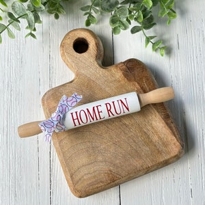 Baseball Tiered Tray Decor Wooden Rolling Pin Sports Decor Farmhouse Decor Spring Decor MLB Sports Gifts Homerun