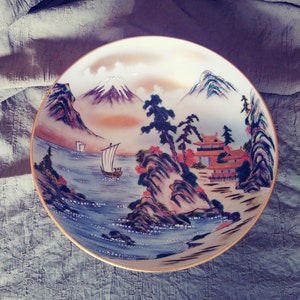 Vintage Satsuma Bowl. Vintage Chinoiserie Bowl. Asian Art Pottery. Oriental Pottery Bowl.