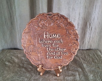 Vintage House Blessings Plaque.  Vintage Prayer Plaque. House Prayer Plaque.