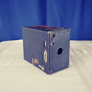 Vintage Brownie 116 Camera with Original Leather Strap. Vintage Eastman Kodak Brownie Camera.