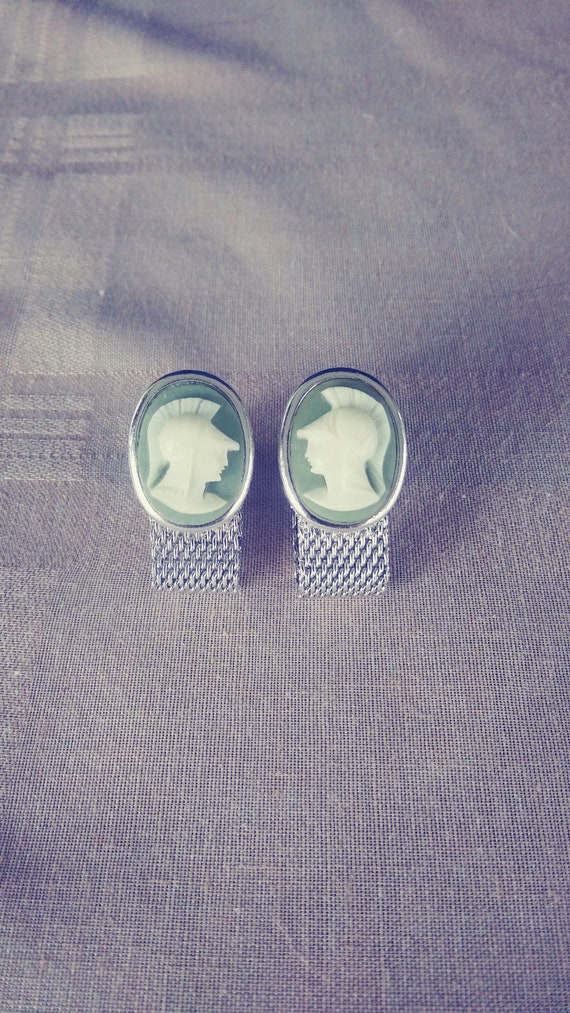 Vintage Wedgwood Cuff links. Jasperware Cuff Links