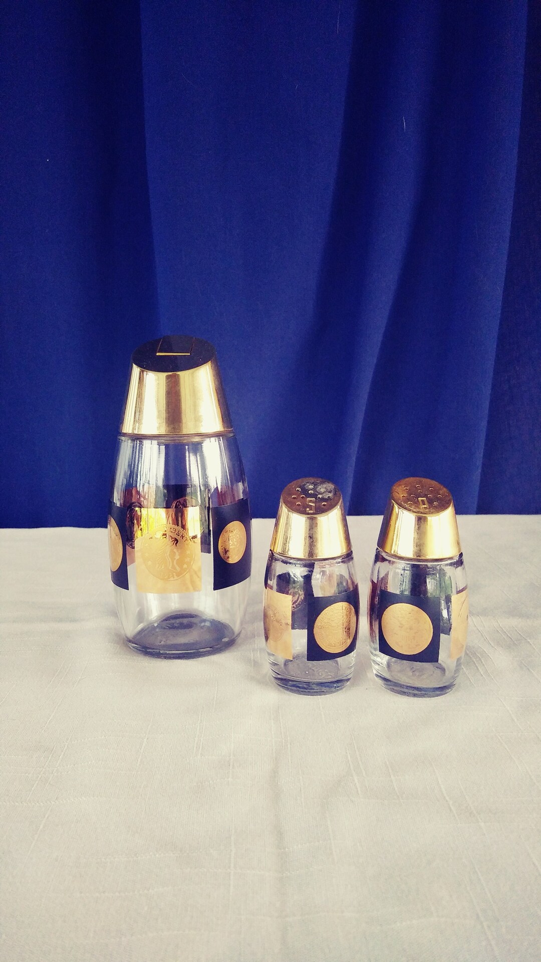 Vintage Gemco Salt and Pepper Shakers With Matching Sugar Etsy