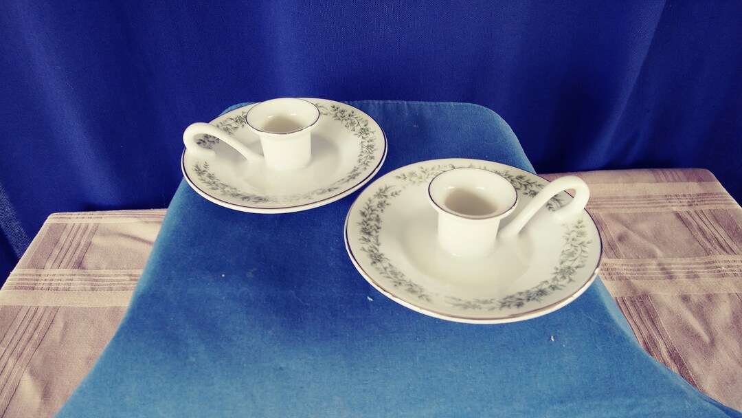 Vintage Mikasa Fine China Candle Holders. Mikasa Japan Candle Sticks