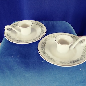 Vintage Mikasa Fine China Candle Holders. Mikasa Japan Candle Sticks.