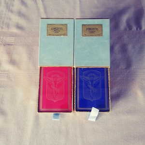 Vintage Congress Playing Cards, 2 Full unused Decks in original Cases.