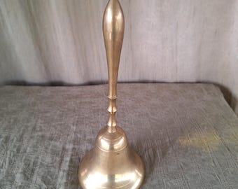 Vintage Brass Hand Bell: Large Teacher's Bell