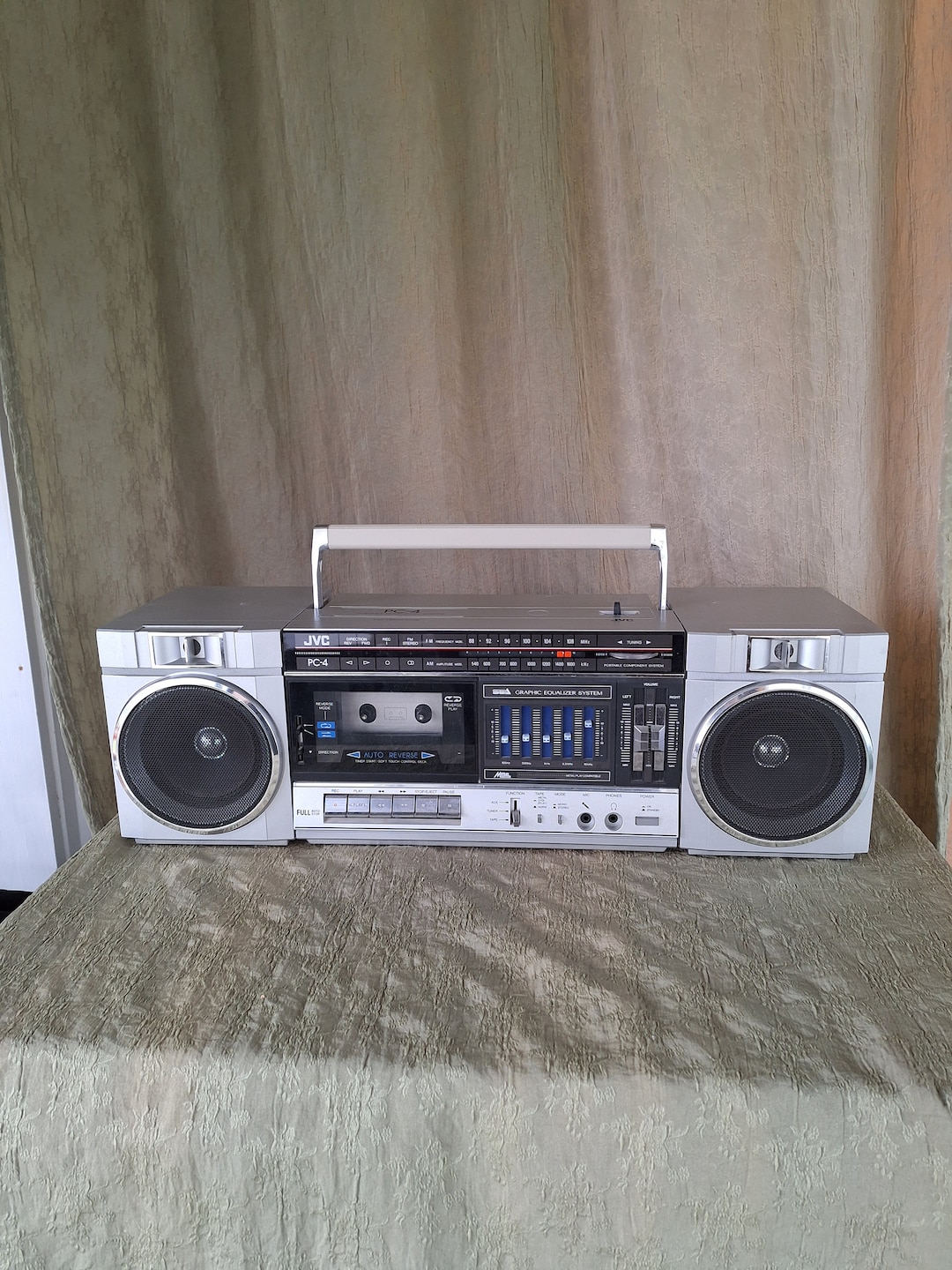 Vintage JVC Boom Box. 1980's Boom Box. Vintage Tape Recorder. Tape Deck
