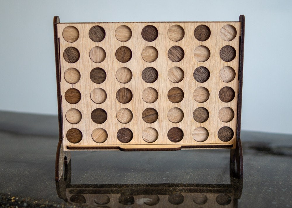 Wooden Connect Four Board Game // Custom Colors