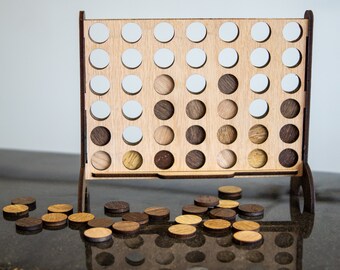 Wooden Connect Four Board Game // Custom Colors