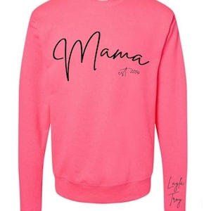 Mama Crewneck Sweatshirt with Child Names