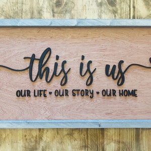 This Is Us | Country Sign | Family Sign | Rustic sign | Home Decor | Gift For Her | Living Room Decor | Farmhouse Sign | 3D Design