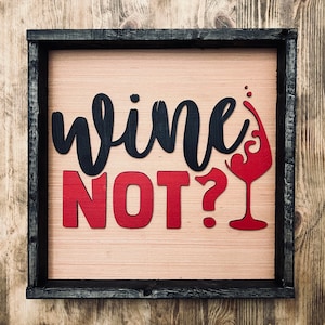 Vino no señal: Decoración de madera rústica en 3D
