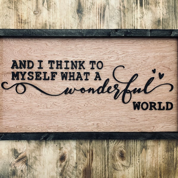 What a Wonderful World Sign Etsy