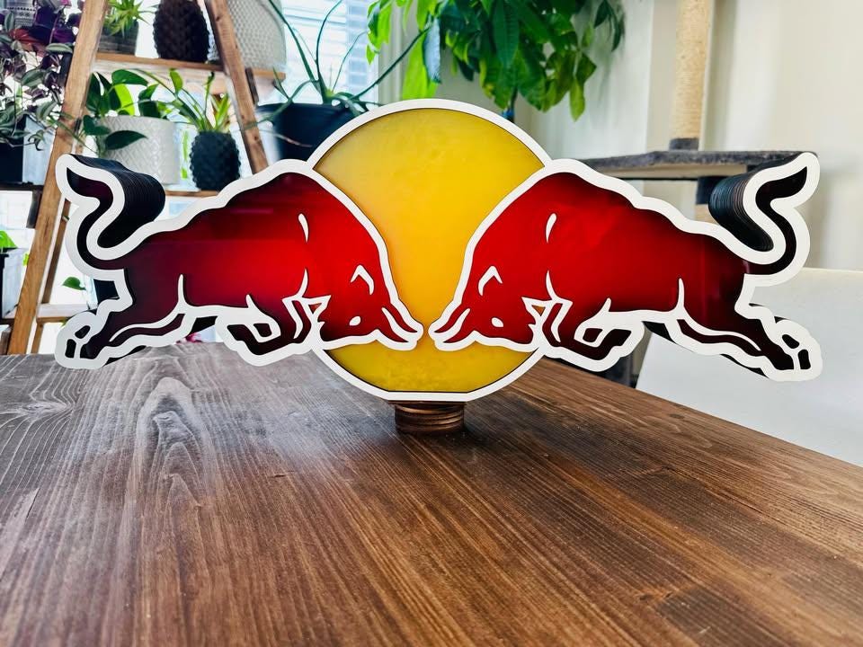 Red Bull Fridge Gas Pump Topper – LED Bar Decor, Man Cave Sign - Etsy