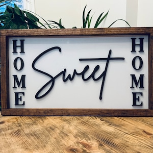 Home Sweet Home | Farmhouse Decor | House Decor | Living Room Decor | Farmhouse Sign | 3D Design | Wedding Gift