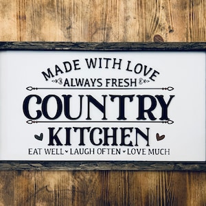 Country Kitchen | Country Sign | Western Sign | Rustic sign | Cowboy Sign | Man Cave | Living Room Decor | Farmhouse Sign | 3D Design