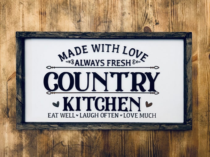 Rustic Country Kitchen Sign: Farmhouse Decor