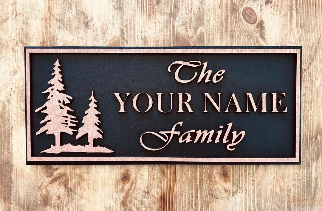 Personalized Family Sign Wood Custom Sign Family Laser Cut Sign Cottage