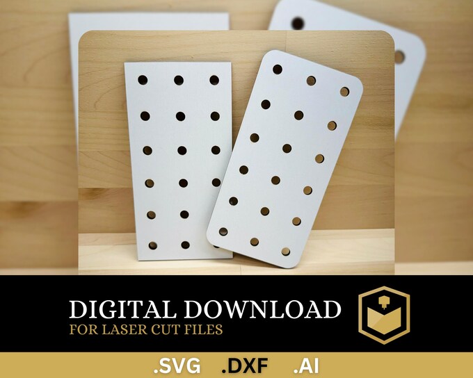 CNC Laser Cut Pegboard Templates