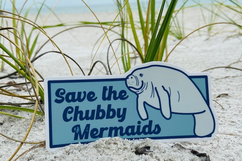 Save the Chubby Mermaids Vinyl Sticker image 2