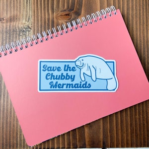 Save the Chubby Mermaids Vinyl Sticker image 4