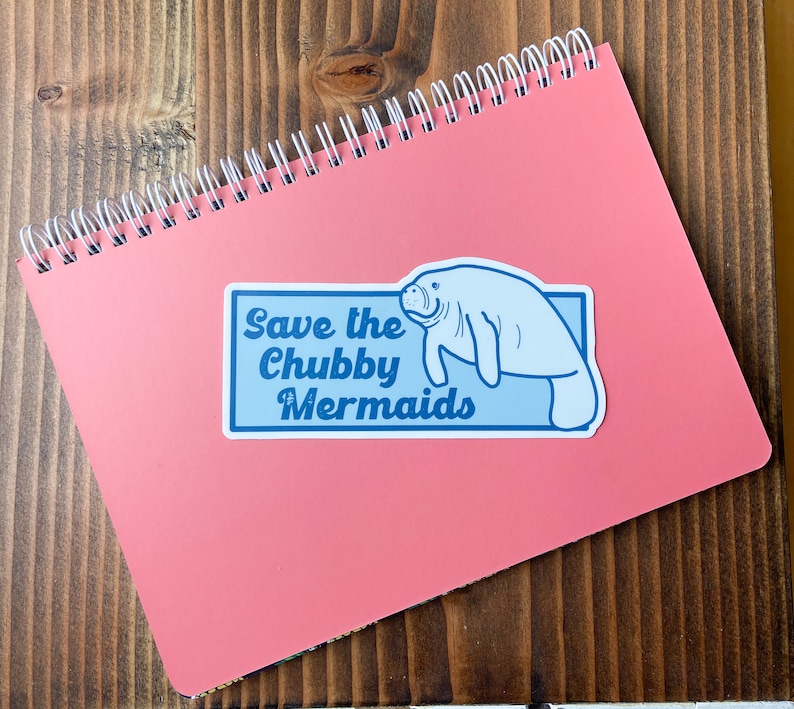 Save the Chubby Mermaids Vinyl Sticker image 4
