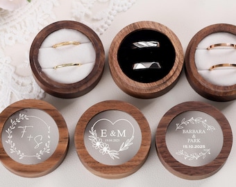Personalisierung Verlobungsring Box / Benutzerdefinierte Hochzeit Ringbox aus Holz / Vorschlag Ringbox / Ringbox für Ringträger / Ringbox / Doppelringbox